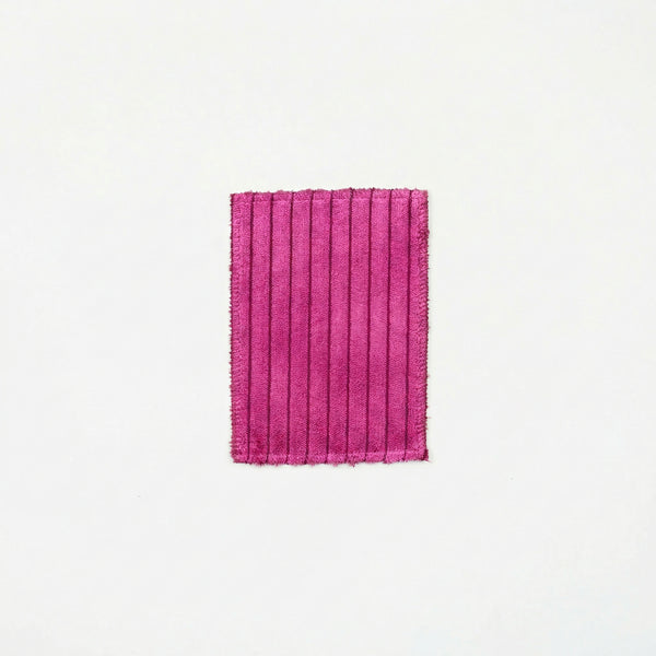 Bright hot pink TEDDY fabric swatch. Shows the textured wide-wale corduroy material used for modular sofa covers.
